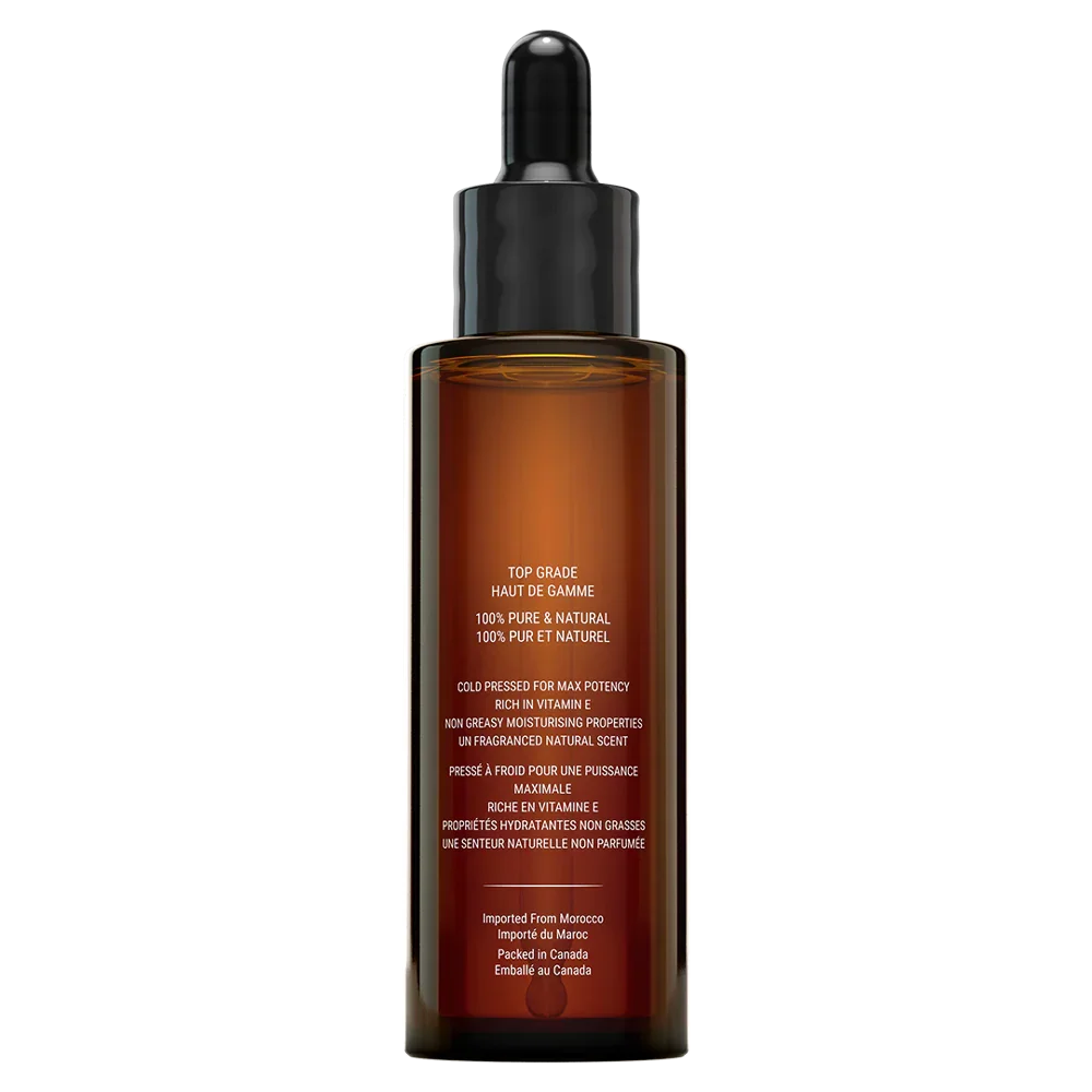 Organic 100% Argan Oil - For Dry, Tight & Dehydrated Skin + Frizz-Prone, Dry Hair